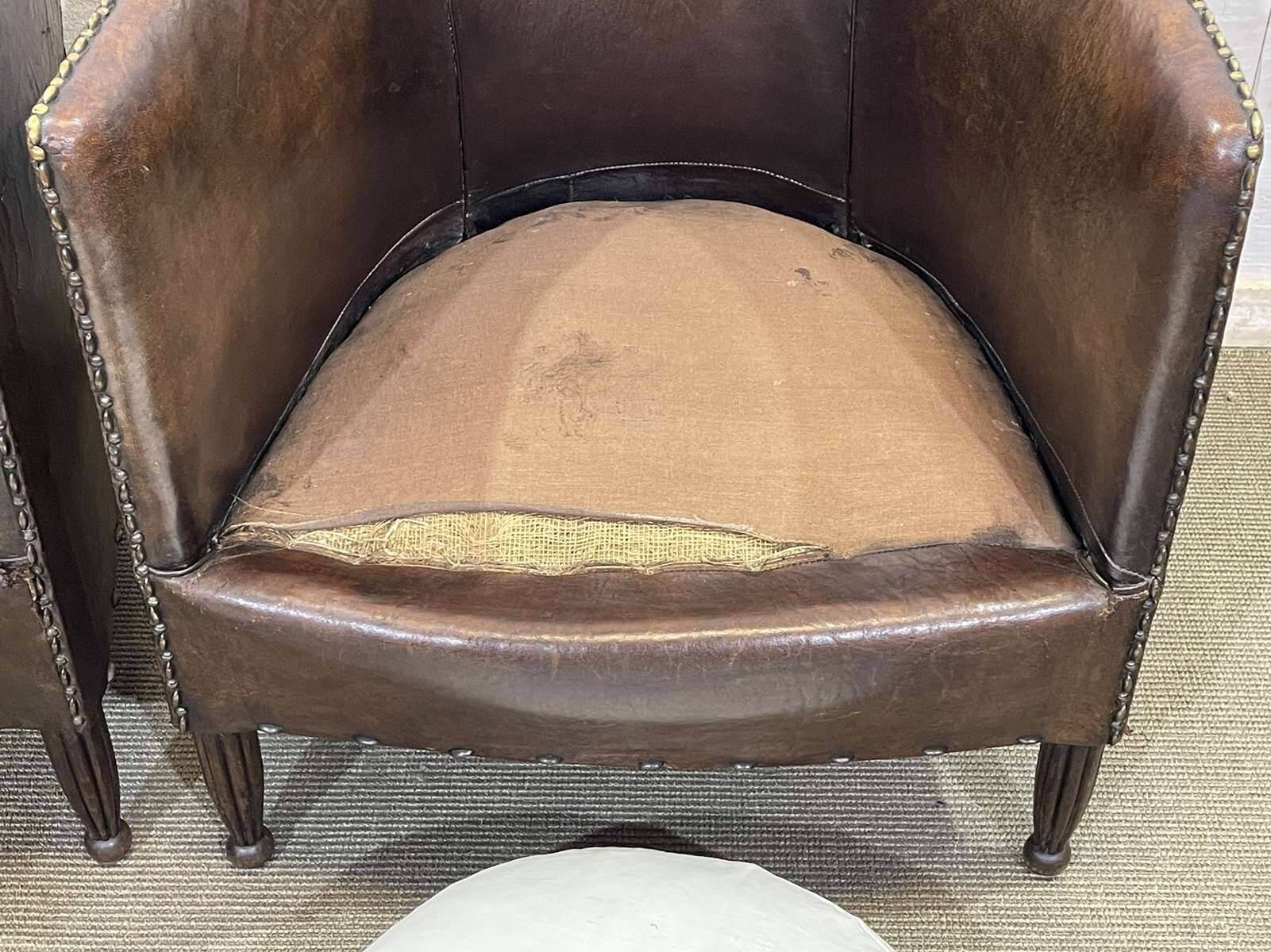 Art Deco period club lounge in leather and fabric seating