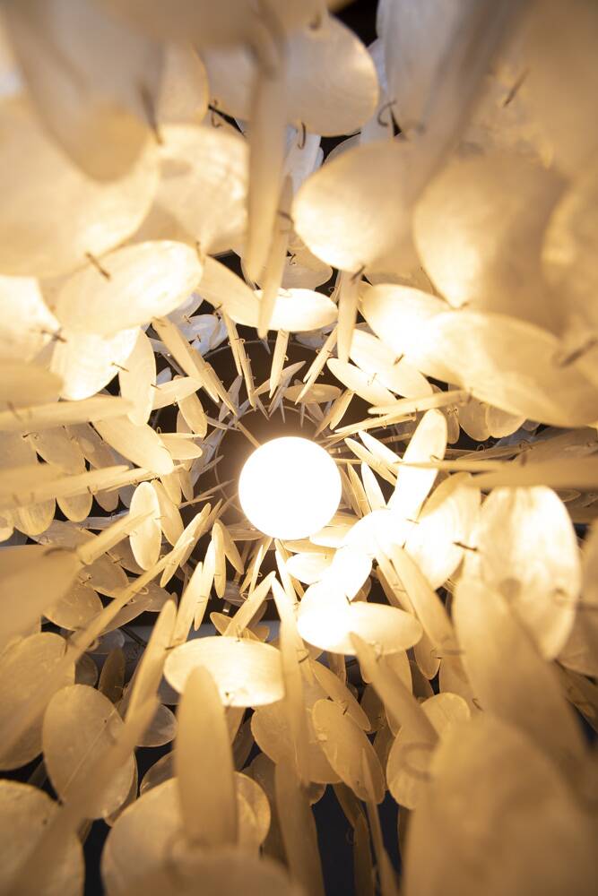 Verner Panton mother-of-pearl chandelier