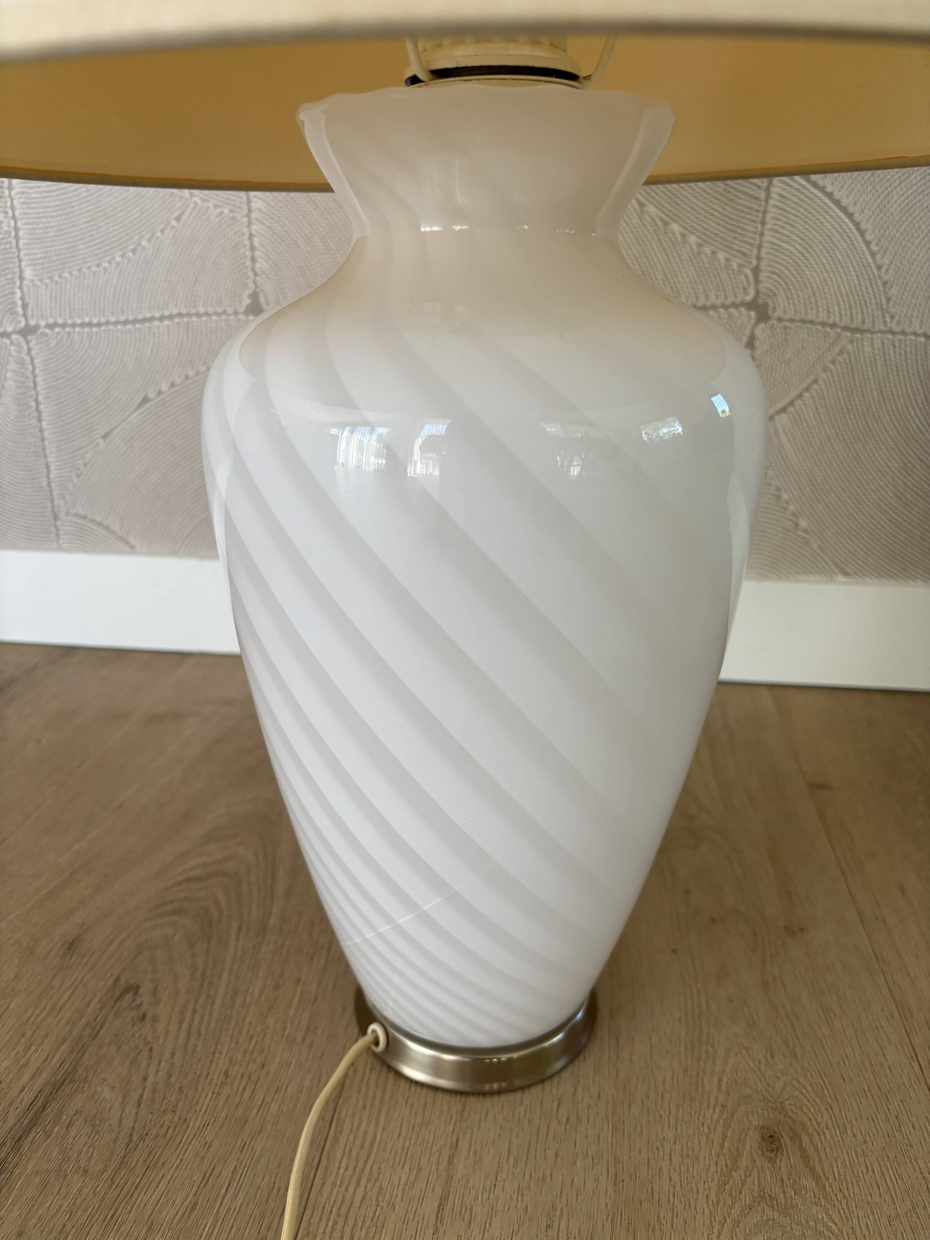 Vintage table lamp Murano glass design