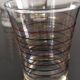 Set of 7 vintage glasses with gold and red edges from the 50s/60s