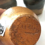 Set of 3 stoneware pots by Jules Guérin