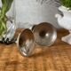 2 candle holders in brass and ceramic 1950