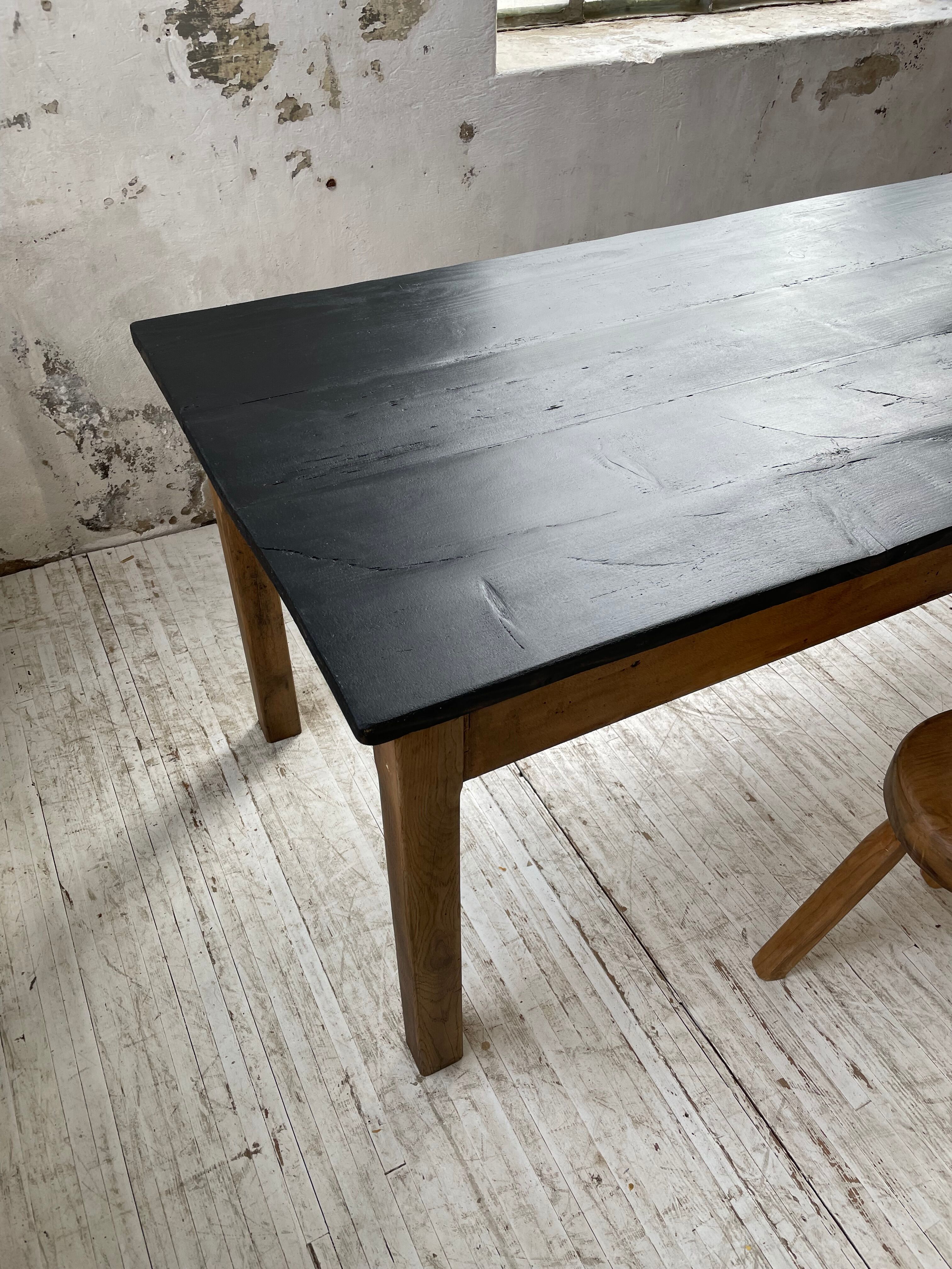 Black pine farm table 250 cm