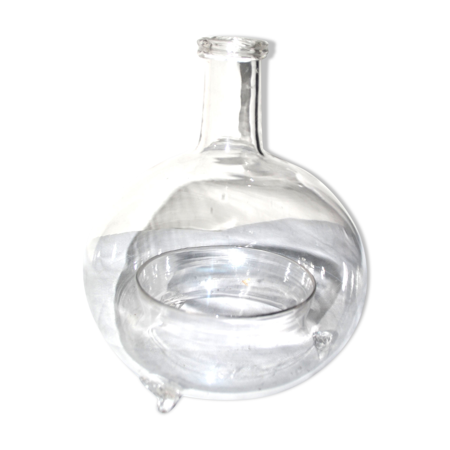 Old blown glass gob bottle