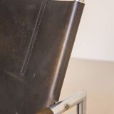 "SZ02" armchair in black/emerald leather by Martin Visser for Spectrum 60's