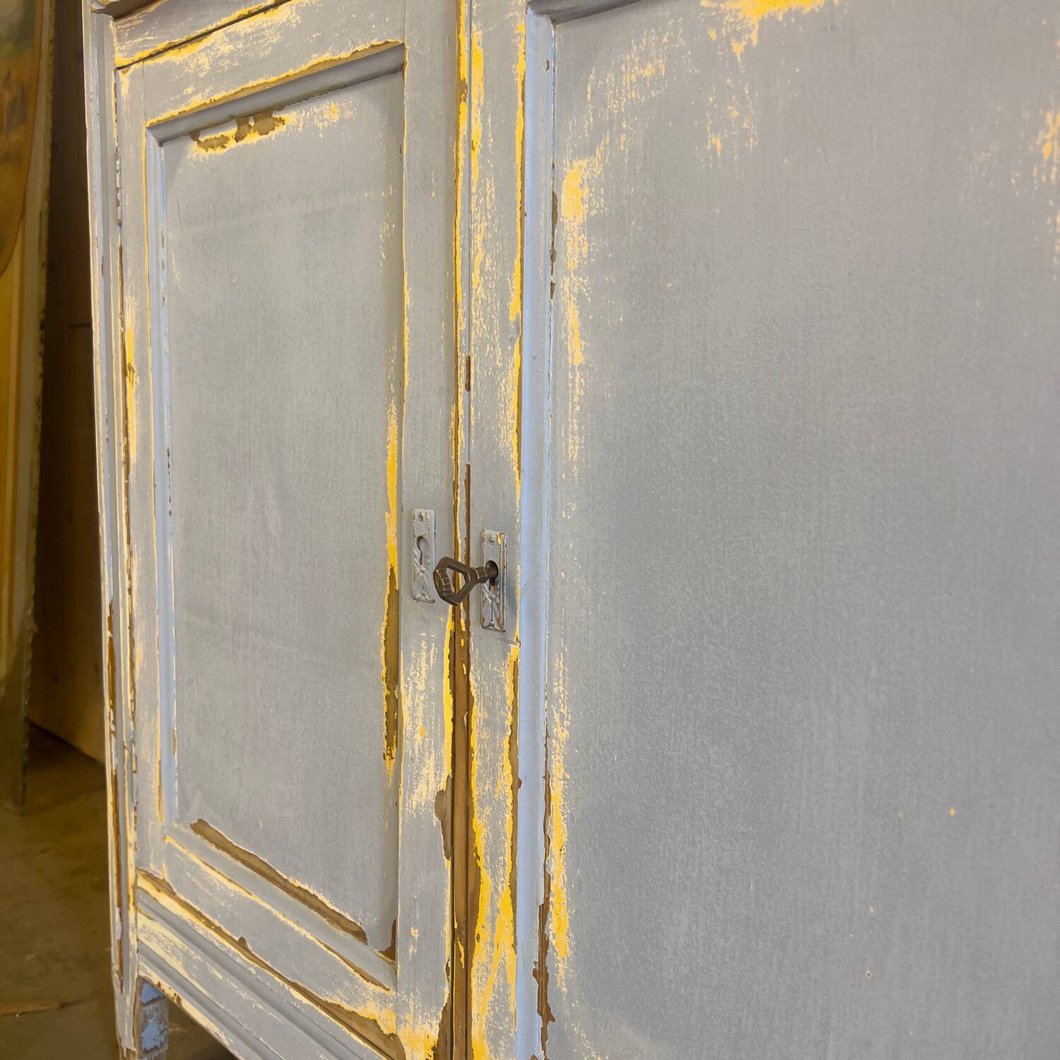 Blue patinated Parisian buffet