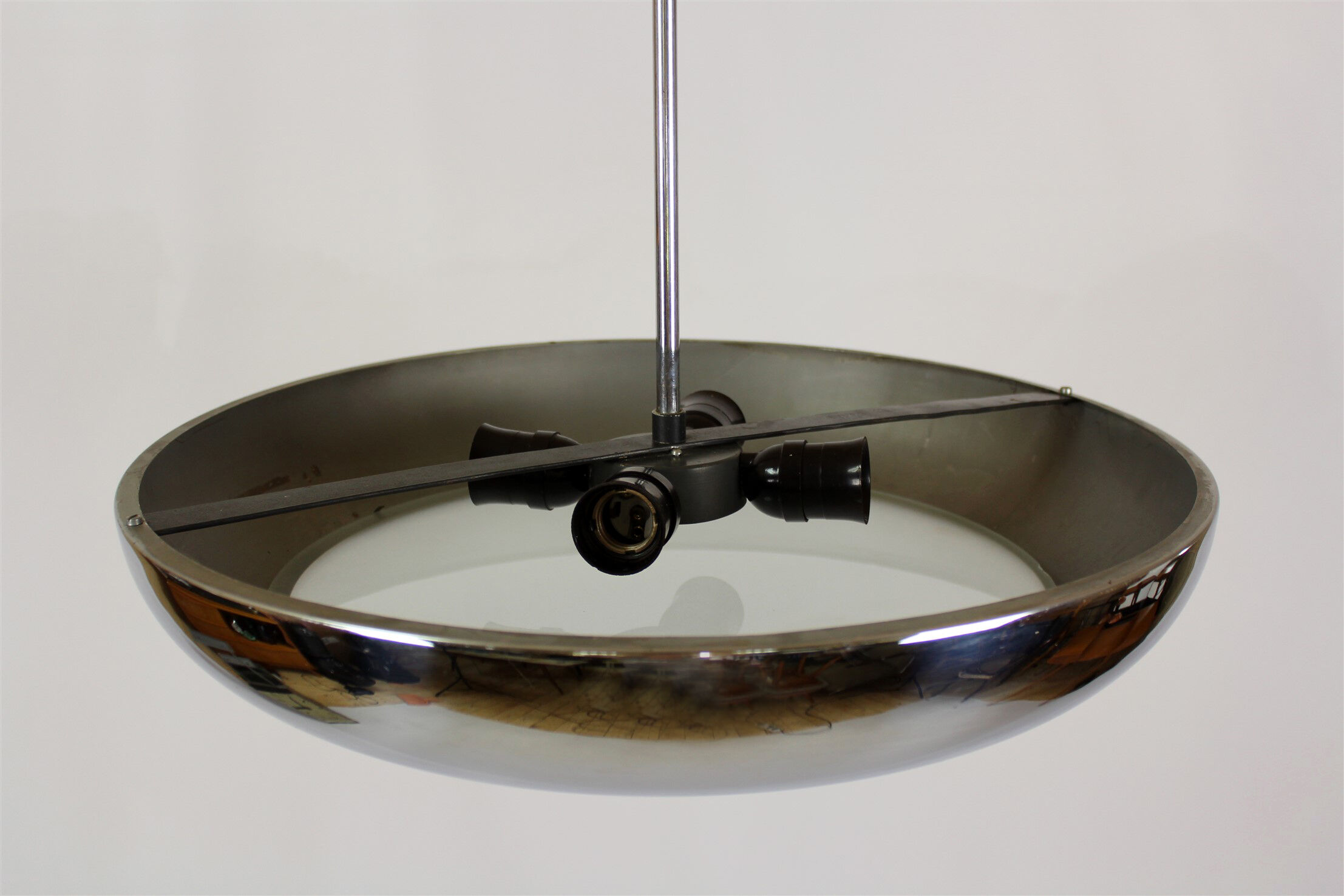 UFO chrome pendant by Josef Hurka for Napako, 1930
