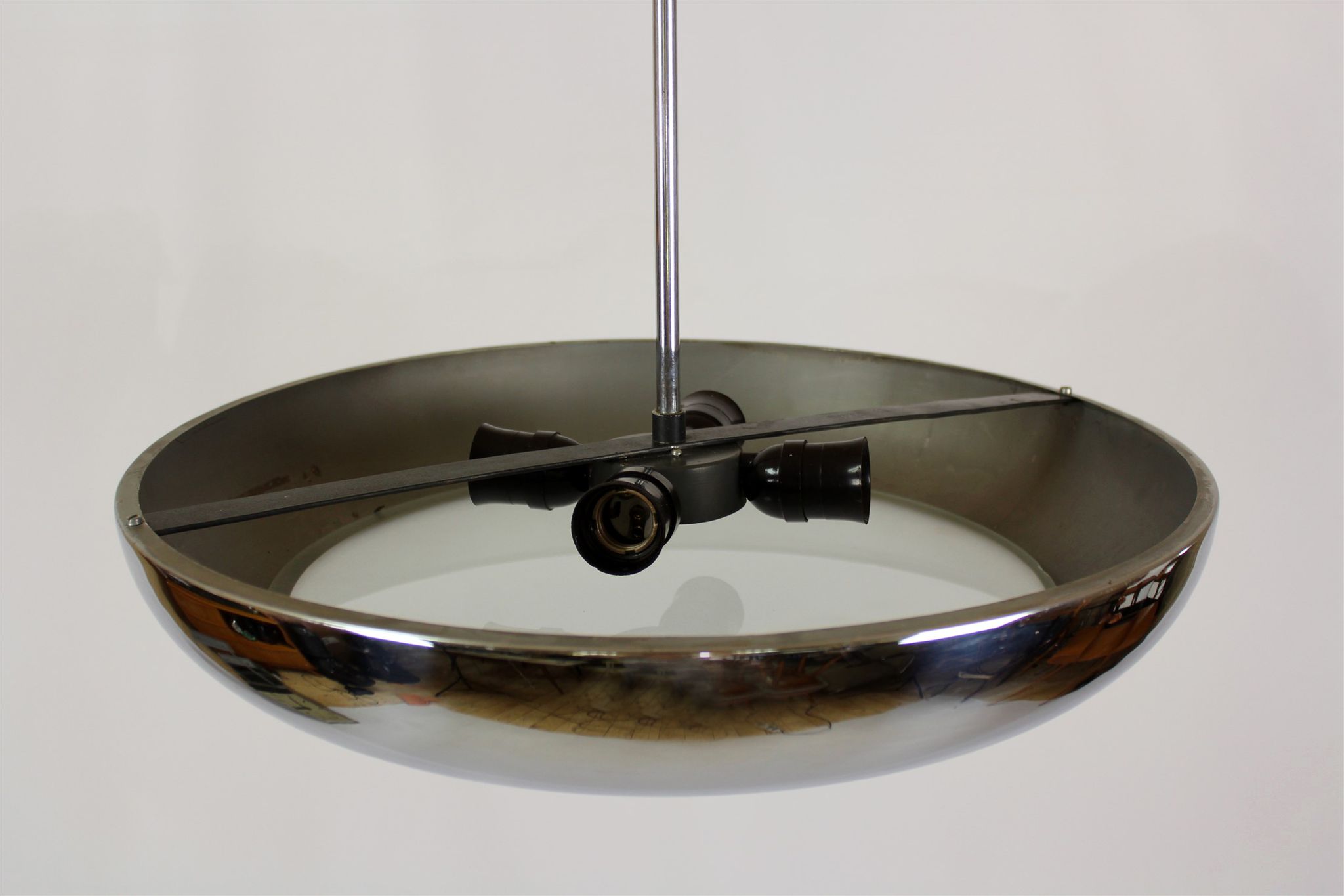 UFO chrome pendant by Josef Hurka for Napako, 1930