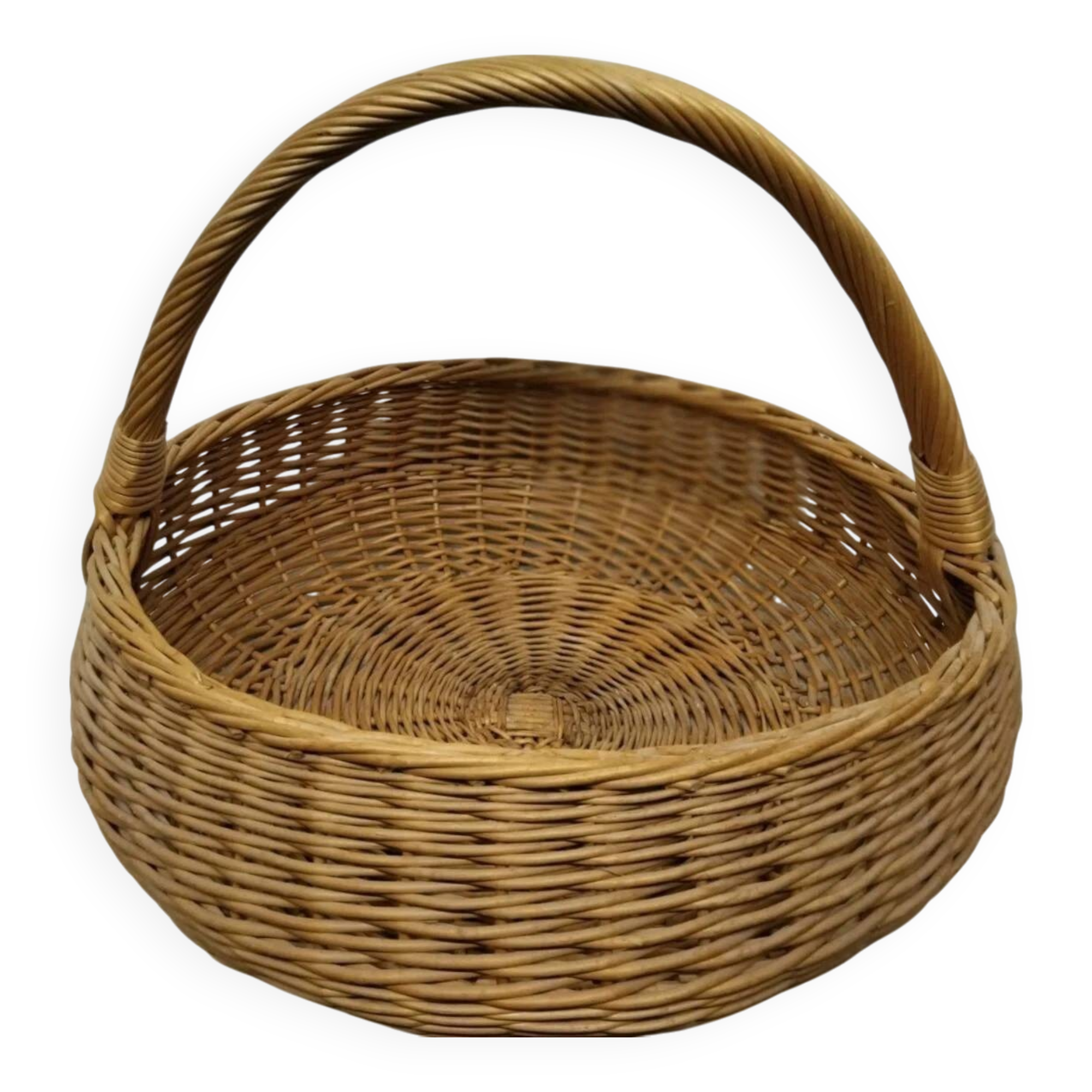 Large vintage wicker basket