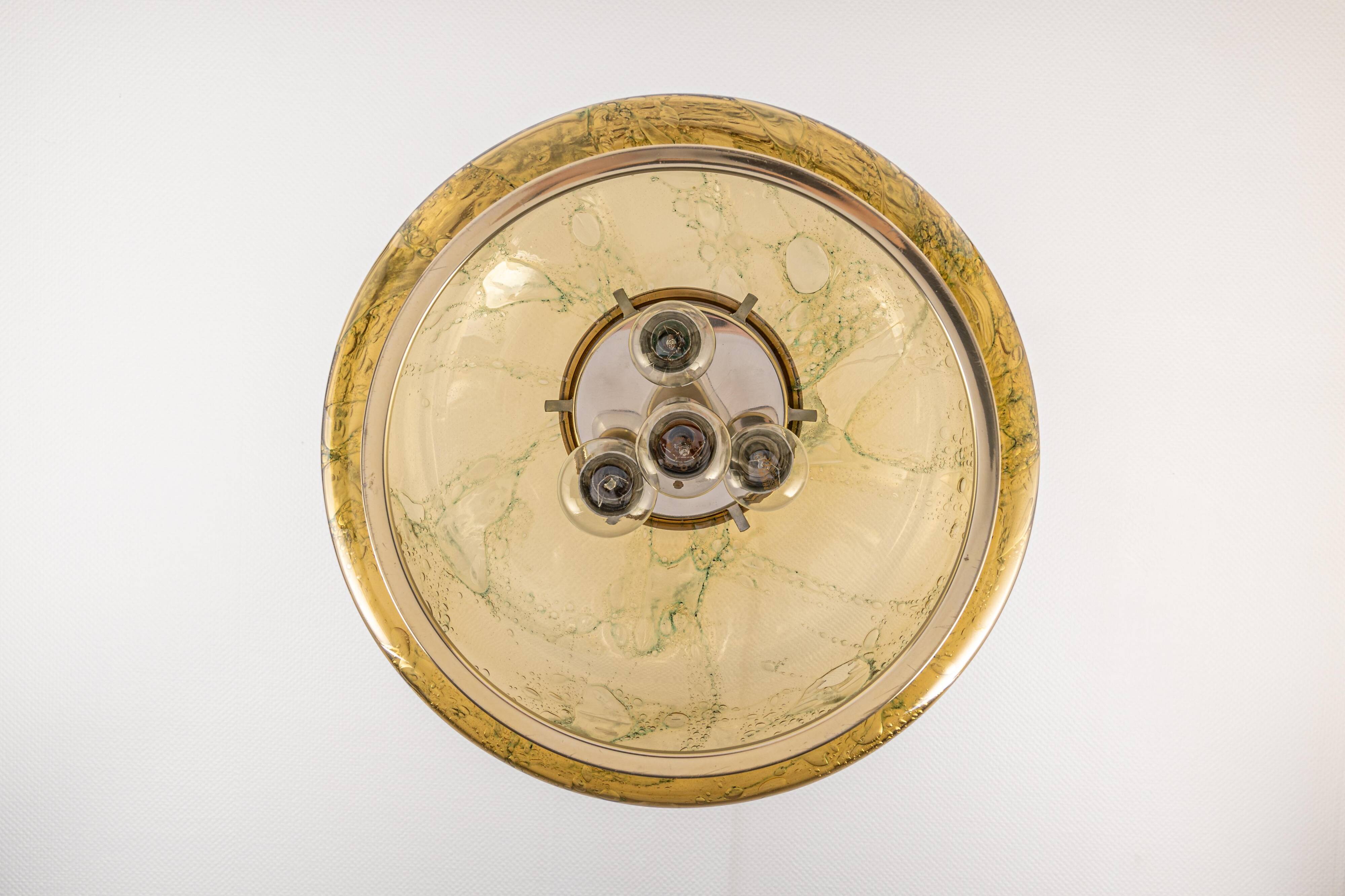 Large Murano pendant lamp by Doria, Germany, 1970s.