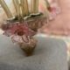 Murano glass chandelier Venetian flowers, circa 1950/1970 pink yellow