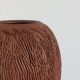 Vintage mid-century brutalist sgraffito ceramic vase