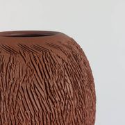 Vase en céramique sgraffito décor brutaliste vintage du milieu du siècle