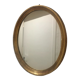 Golden oval mirror 26x32cm