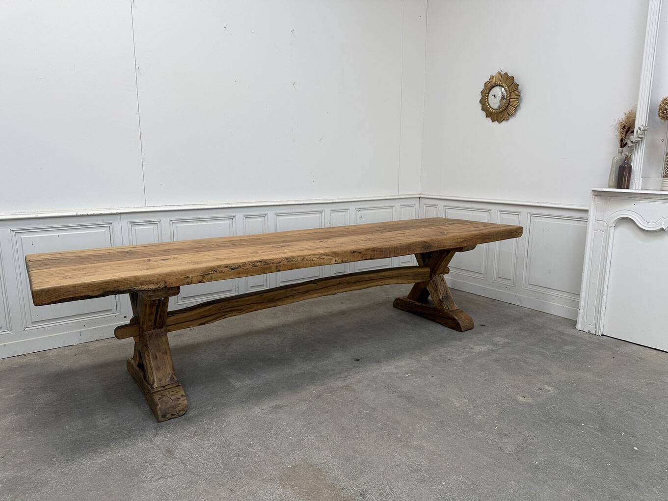 Solid oak bench from the 1950s
