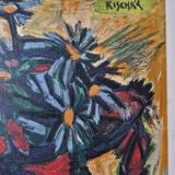 Isis Kischka (1908-1973) - Colour lithograph - Bouquet of flowers