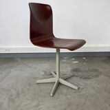 Set of 7 Galvanitas workshop chairs central foot Netherlands 1970s