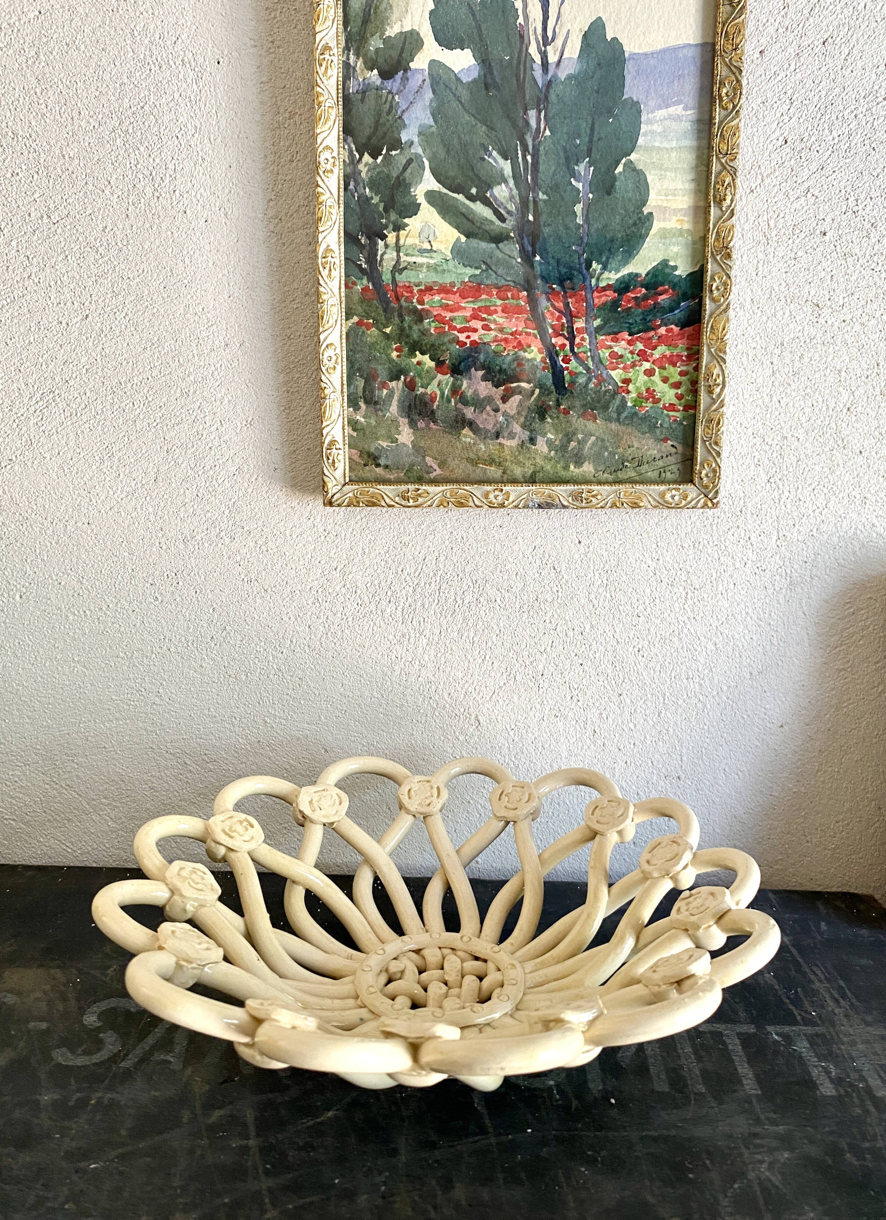 Fruit basket, ceramic, 1950s