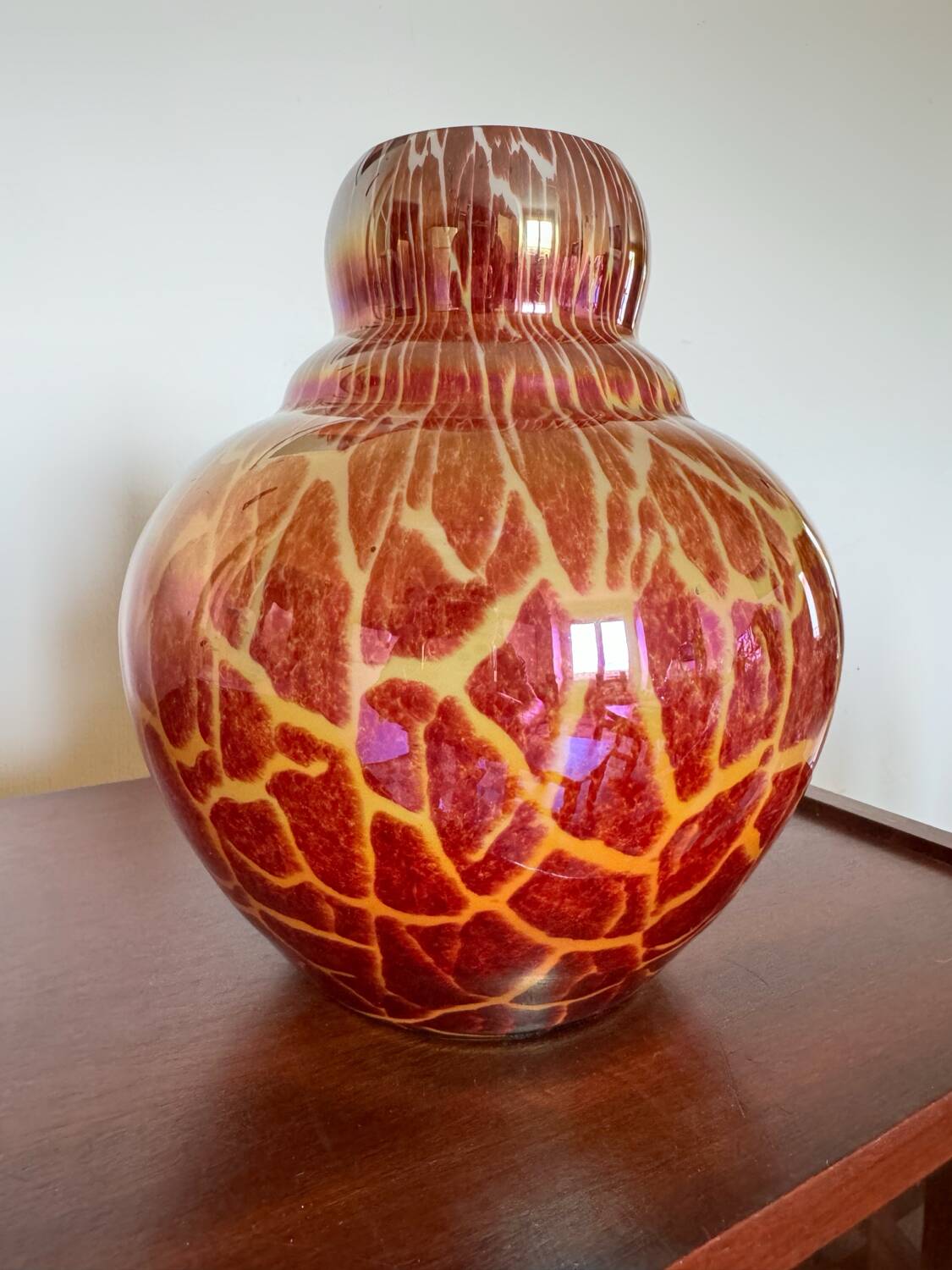 Art Deco iridescent glass vase, Germany