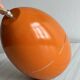 Vintage 70s pendant light in orange metal, Space Age design