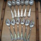 Ménagère ancienne 49 pièces en métal argenté