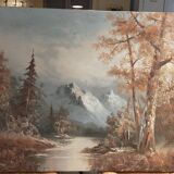 Peinture pastel tableau signe L.Harding