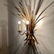 Large Gilded Italian Hollywood Regency Metal Wall Lamp by Hans Kögl