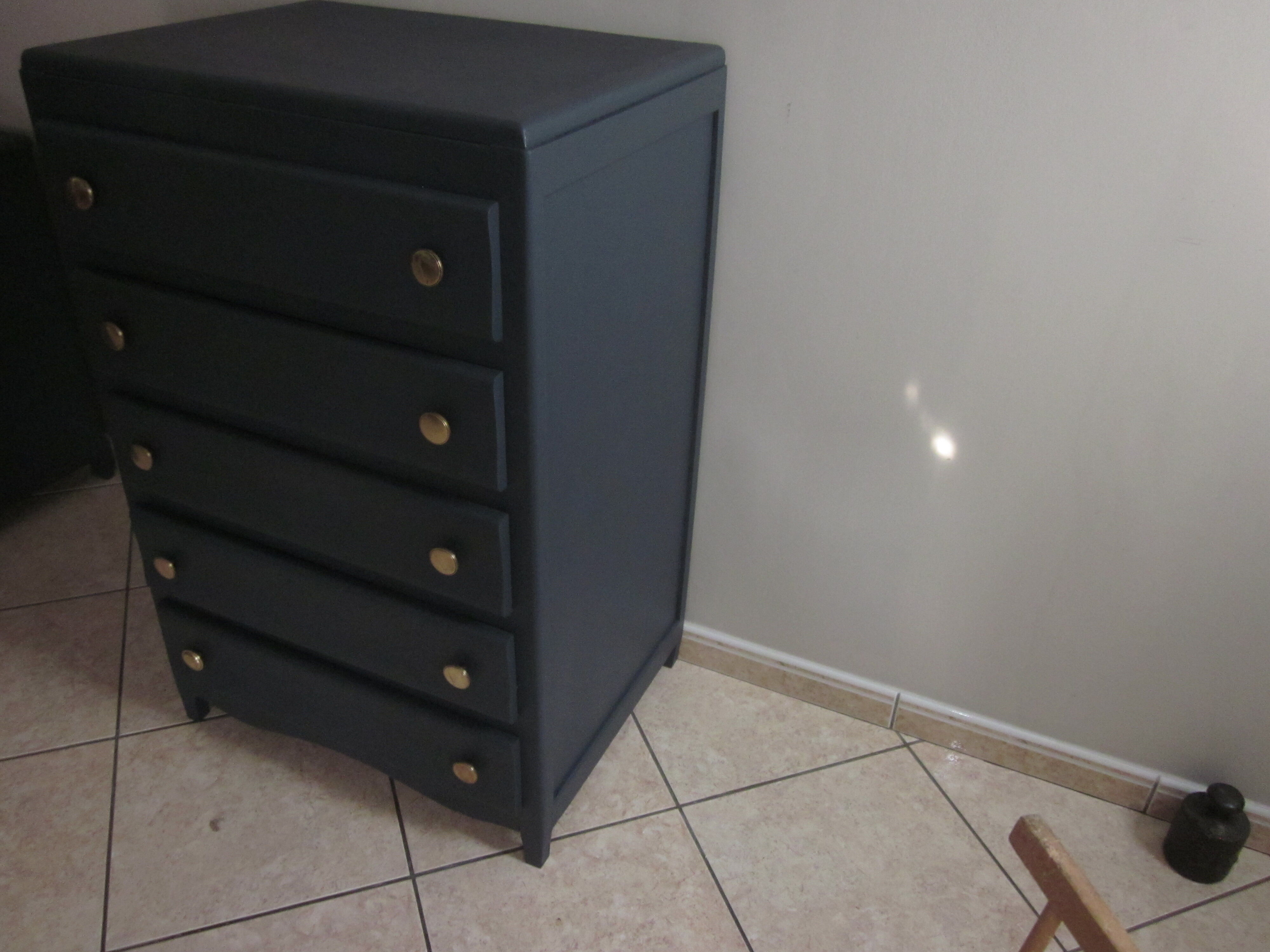 anthracite grey vintage dresser