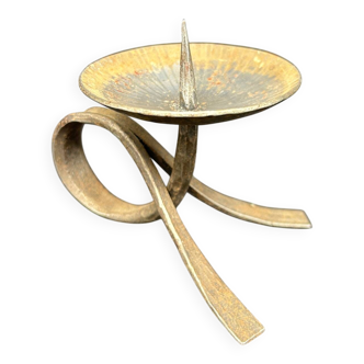 brutalist wrought iron candlestick