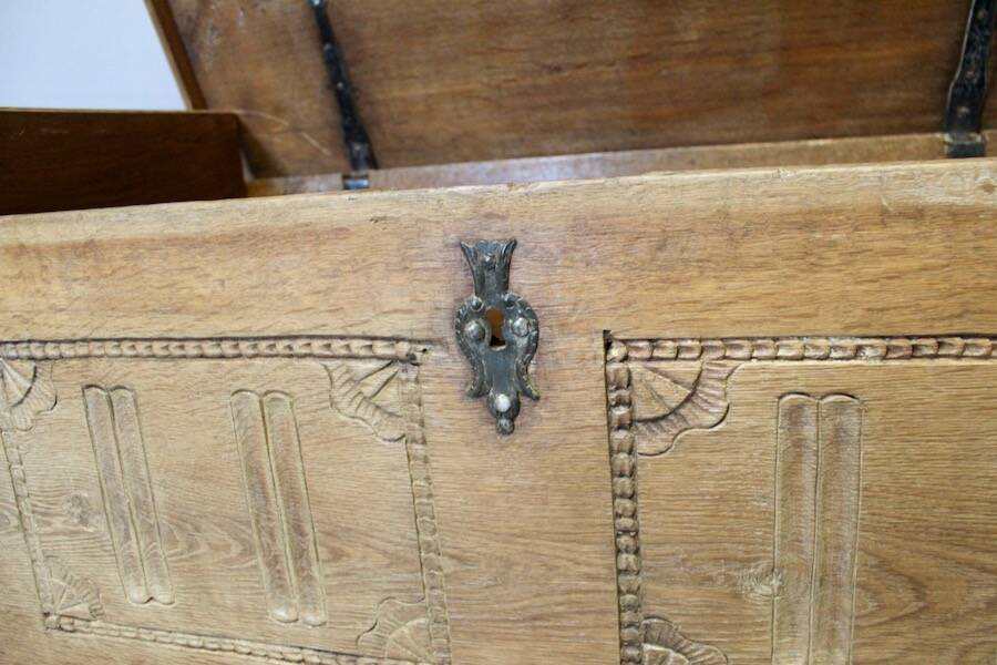 19th-century oak chest