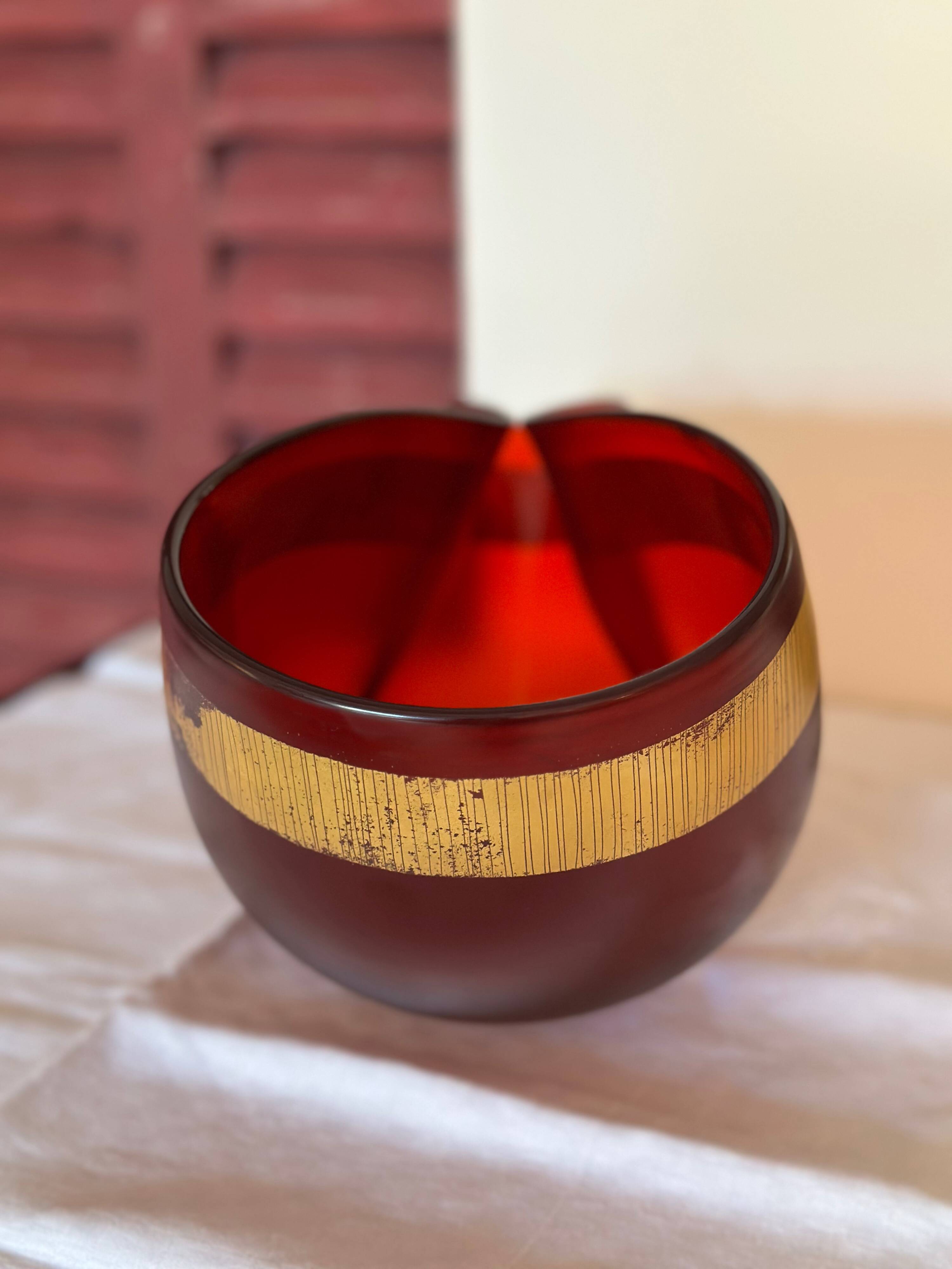 Sublime cup signed salviati murano, vintage model "pizzicati" 36 cm