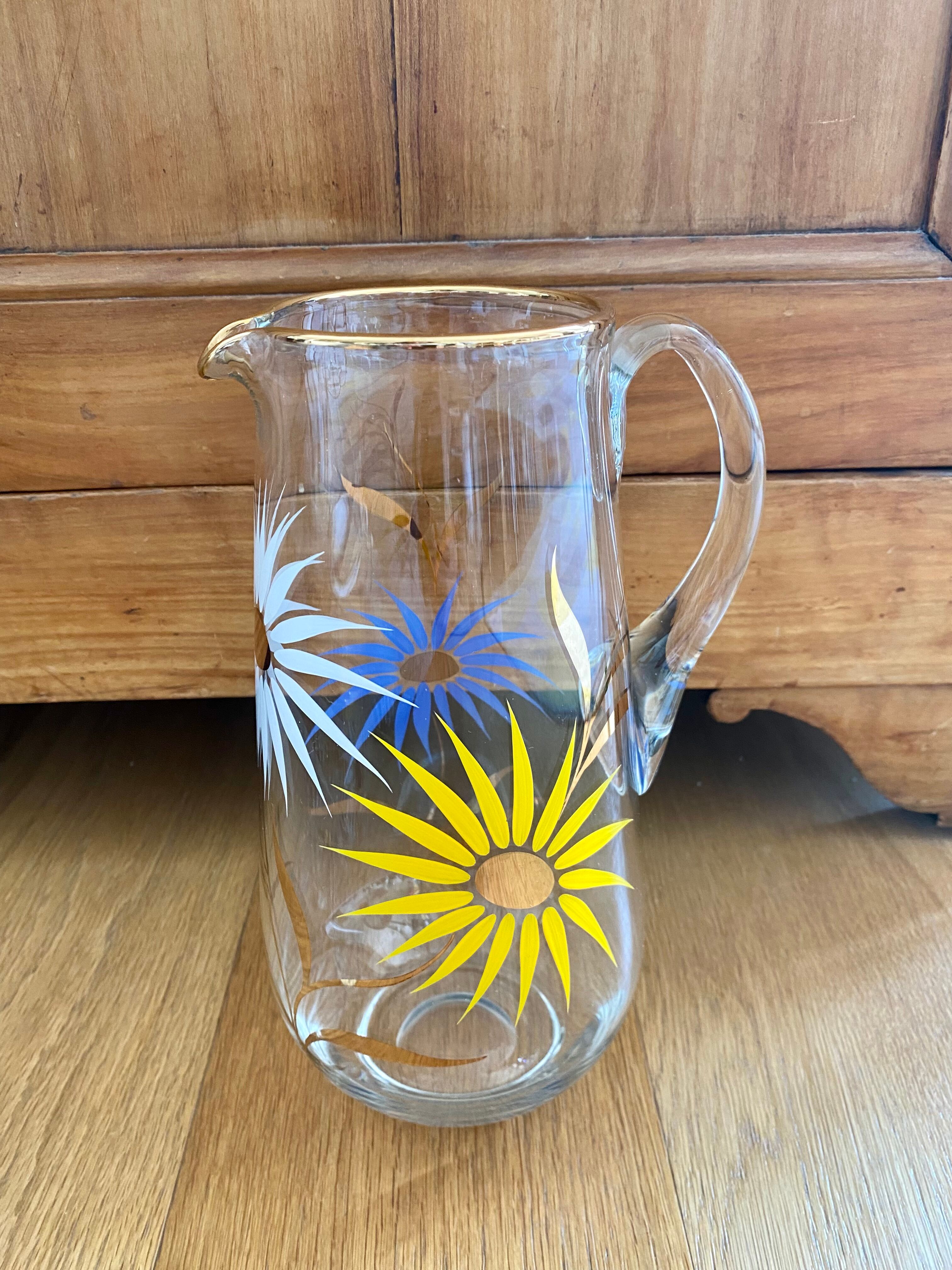 Service à eau ou orangeade vintage 6 verres et carafe