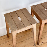 Square wooden stools