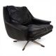 ESA 802 Black Leather Lounge Chair by Werner Langenfeld, 1970