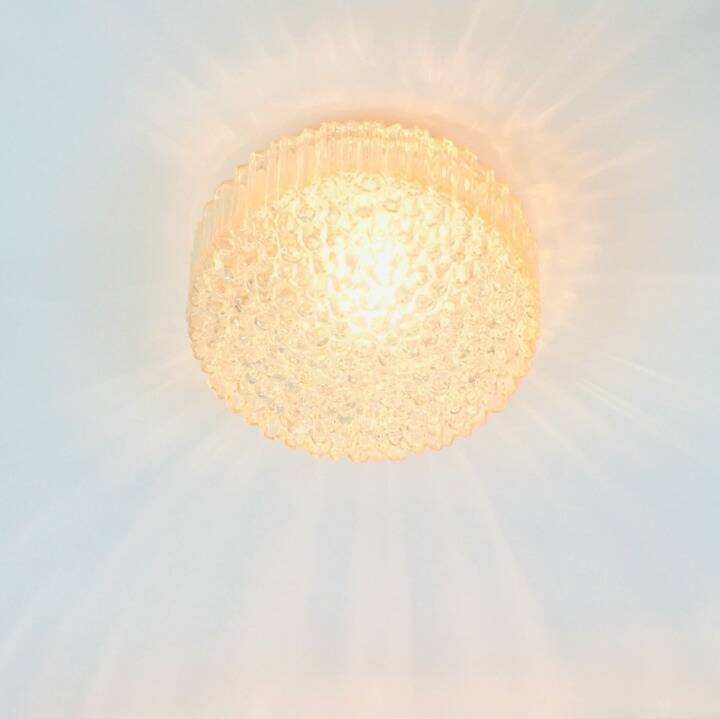 Amber Bubble Glass Wall Light by Helena Tynell for Limburg, Germany, 1970s