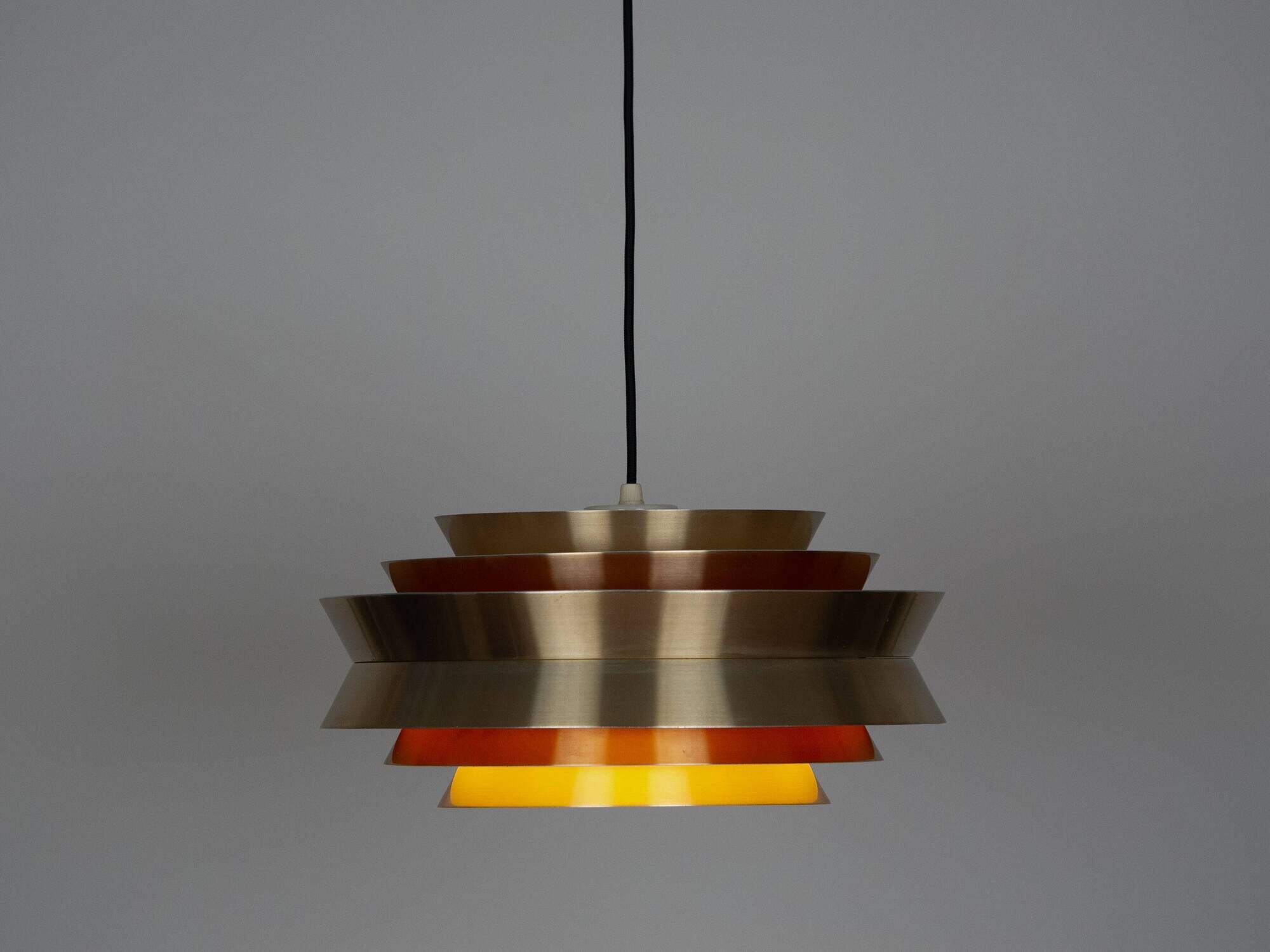 Swedish vintage pendant lamp Trava by Carl Thore, Granhaga, 1960s