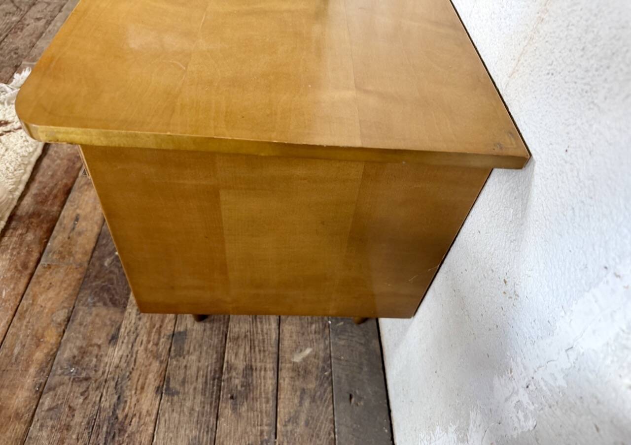 Vintage bedside tables / compass leg nightstand