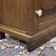 1930s Art Deco oak and marble top bedside table