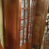 Small-checked walnut bookcase