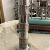 Brutalist stainless steel vase 1970 design