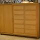 Oak wardrobe by Guillerme and Chambron 1950s