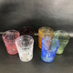 12 old mold glass glasses