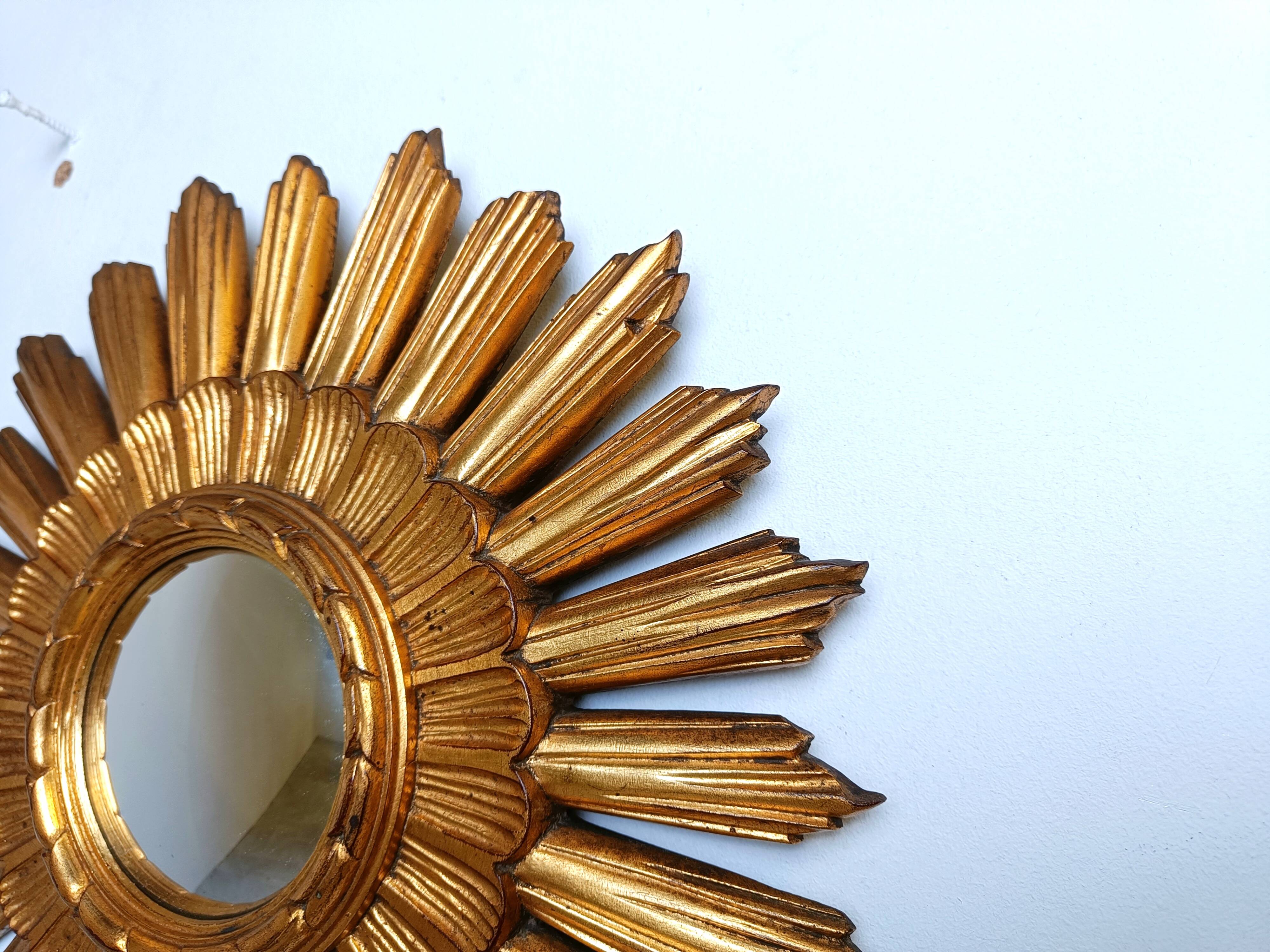 Vintage sunburst mirror, 1960s