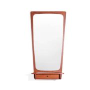 Danish mid-century design mirror with teak frame