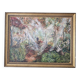 Oil on Canvas Painting Landscape Forest Hunting Scene signed M Pierret