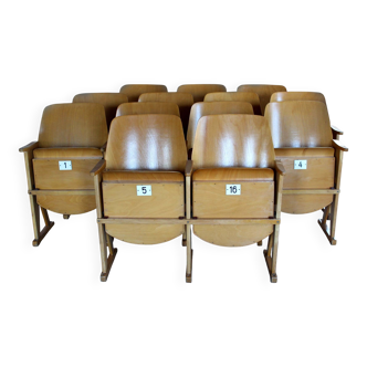 Vintage Cinema Chairs from Ton, 1960s, Set of 13