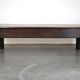 Large antique dark oak coffee table with one drawer