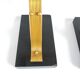 Pair of vintage Art Deco style bookends in marble and gold-plated metal
