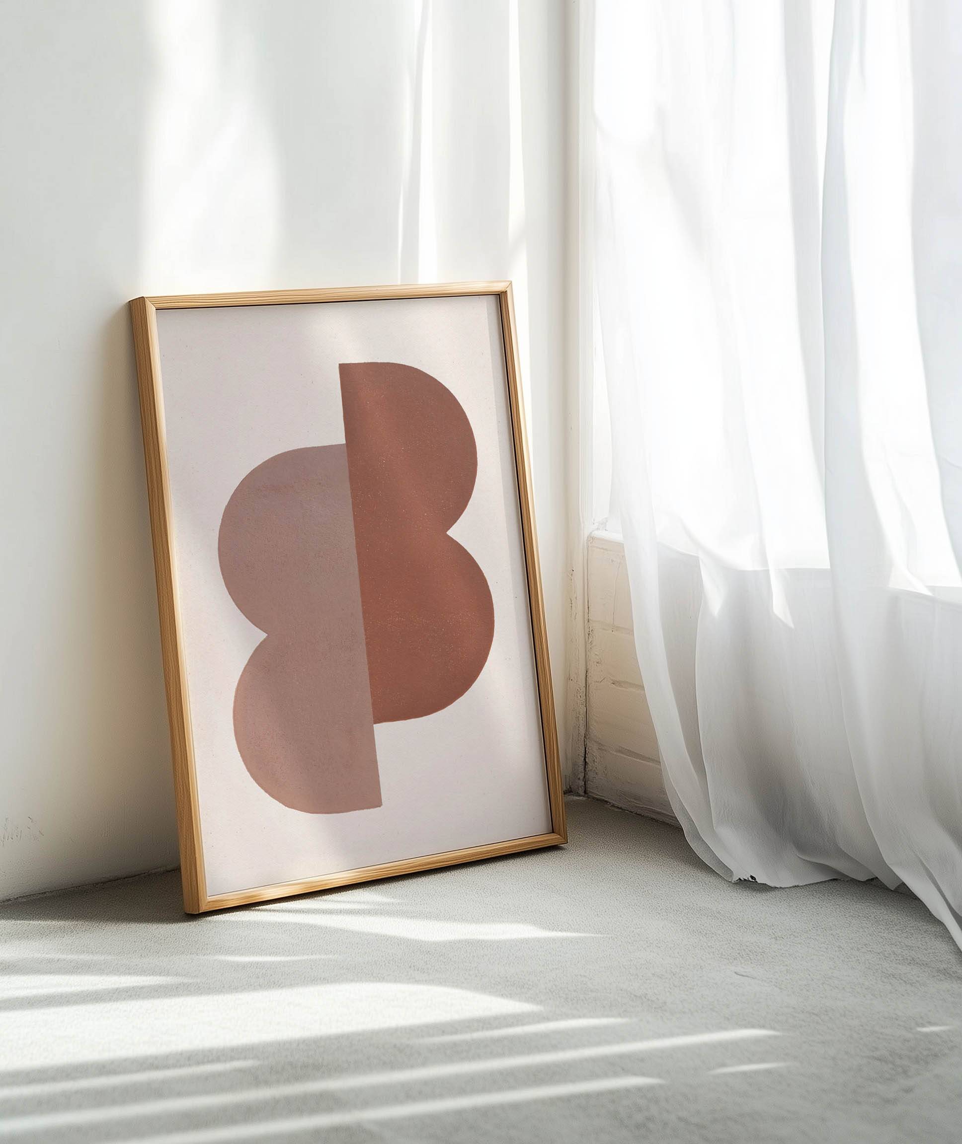 Painting 50x70 "Riad" terracotta signed Eawy