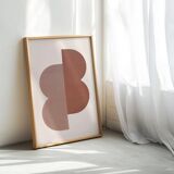 Painting 50x70 "Riad" terracotta signed Eawy